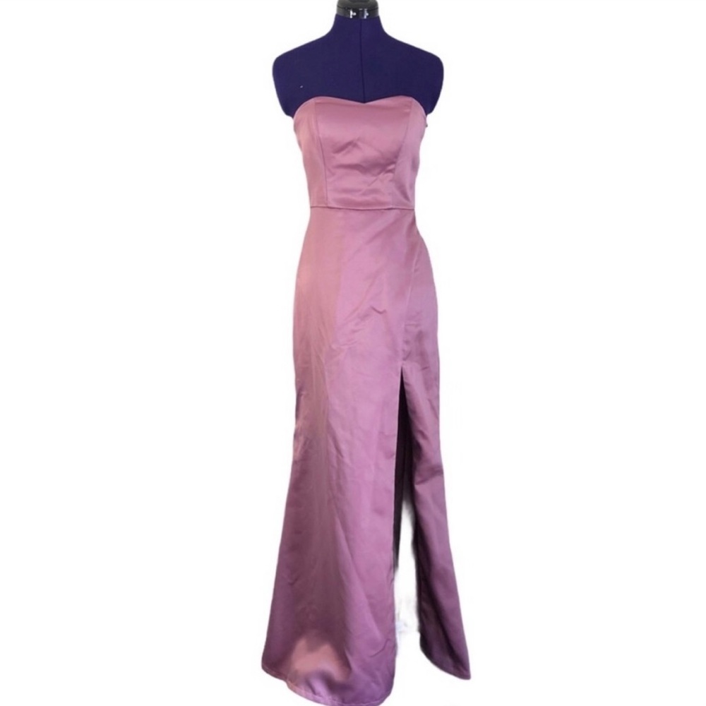 Specheless Pink Strapless Formal Maxi Dress